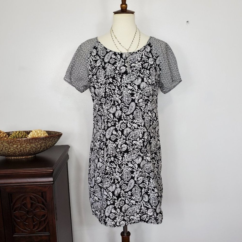 Japna Pullover Raglan Short Sleeve Dress, Size M